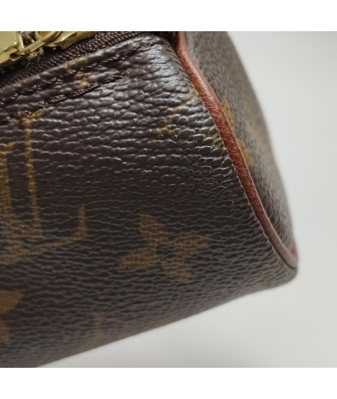 LOUIS VUITTON Коричневая канва сумка с короткими ручками, фото 8
