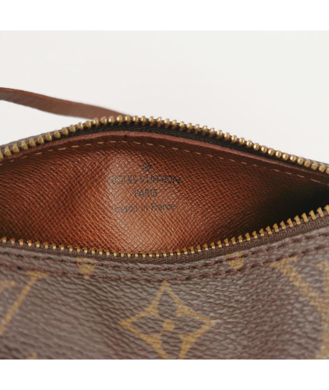 LOUIS VUITTON Коричневая канва сумка с короткими ручками, фото 7