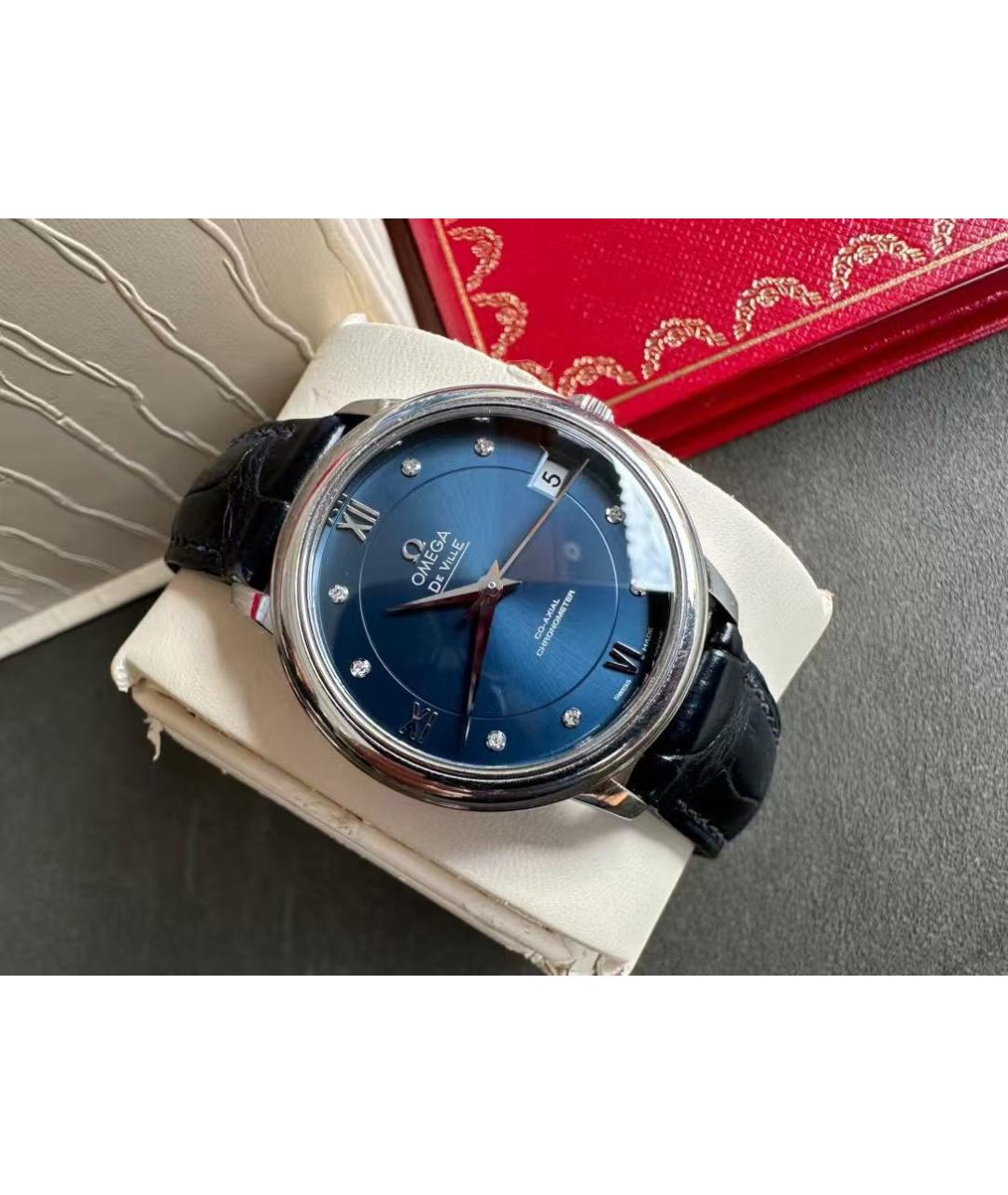 OMEGA Синие часы, фото 3