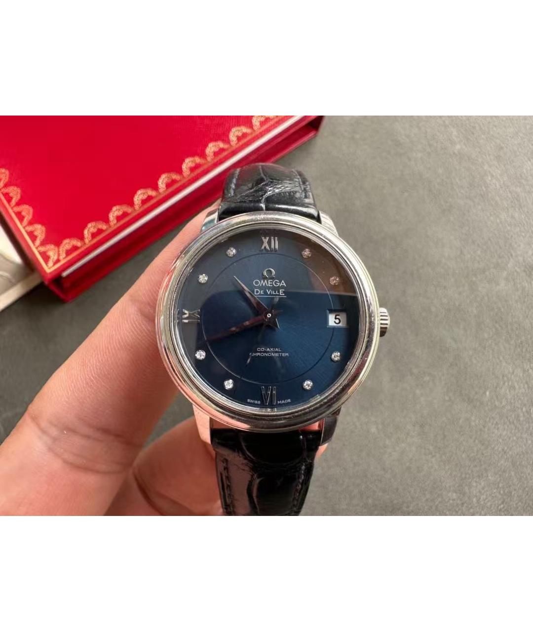 OMEGA Синие часы, фото 5