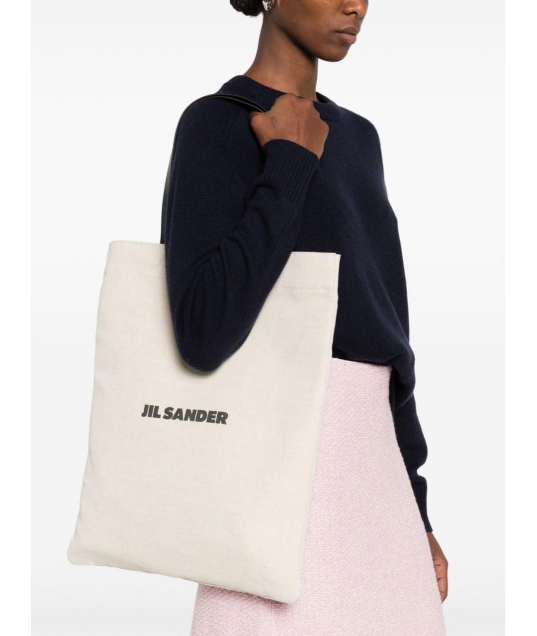 JIL SANDER Бежевая сумка тоут, фото 5