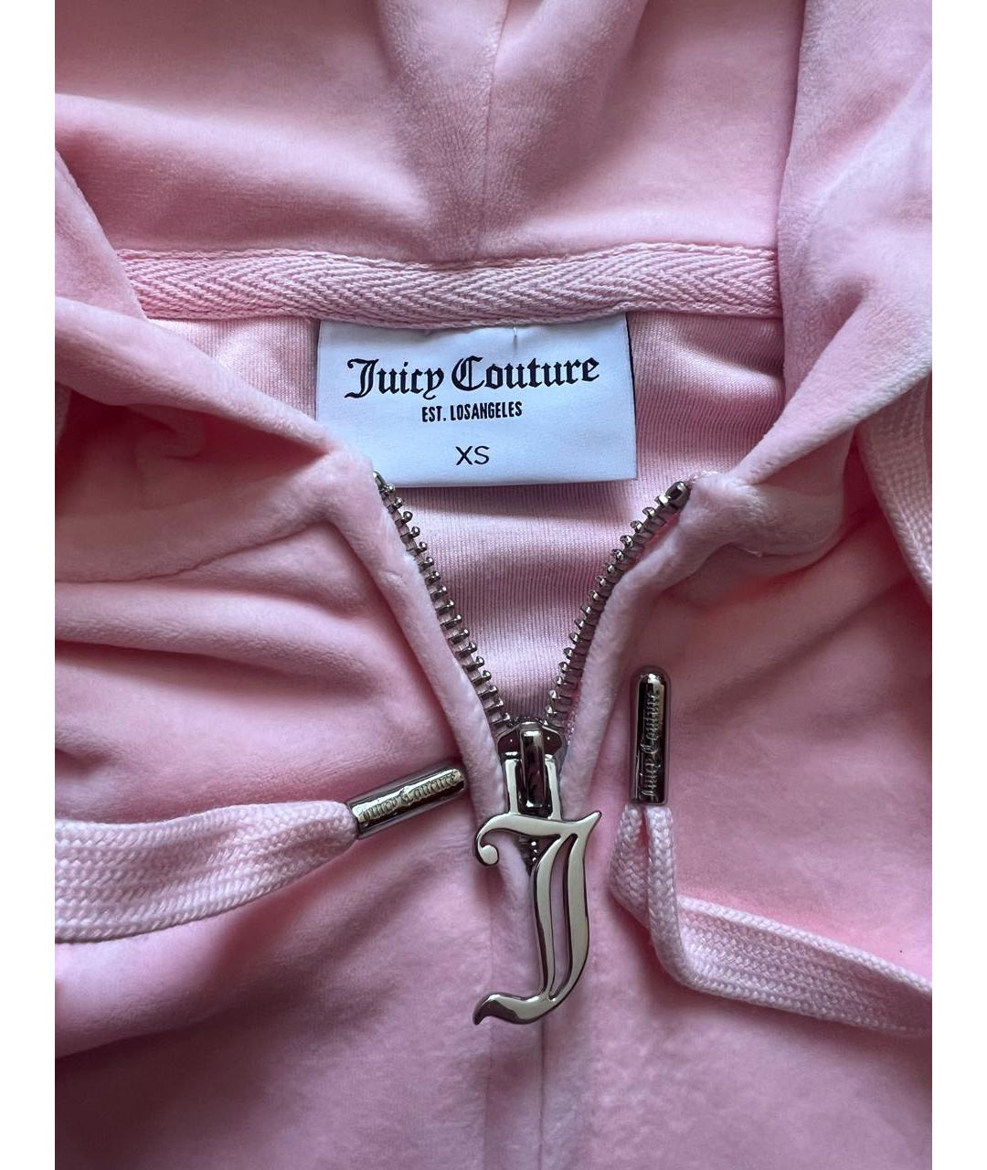 JUICY COUTURE Розовый велюровый костюм с брюками, фото 7
