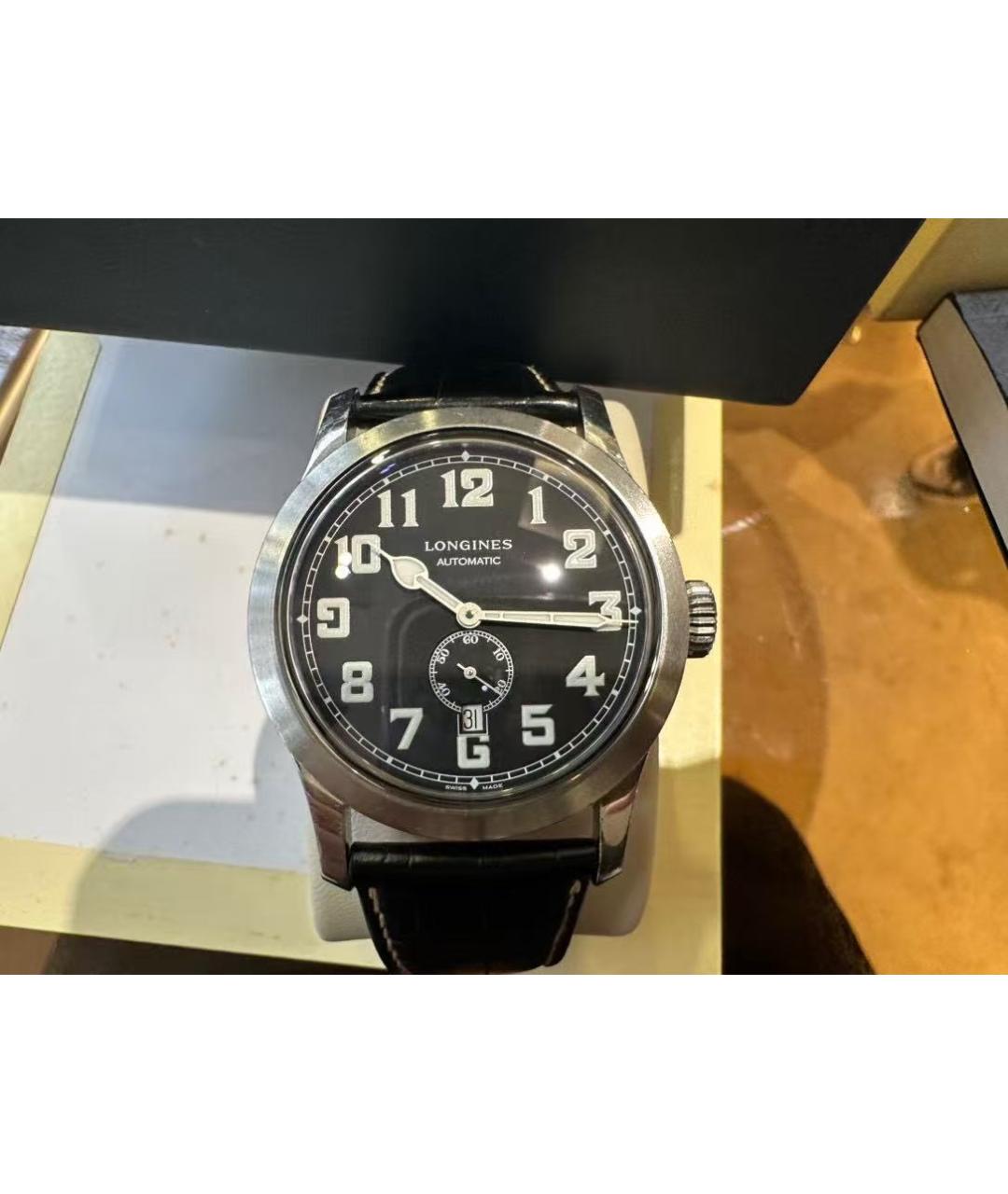 LONGINES Черные часы, фото 2