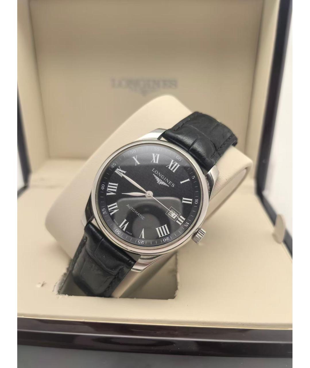 LONGINES Черные часы, фото 3