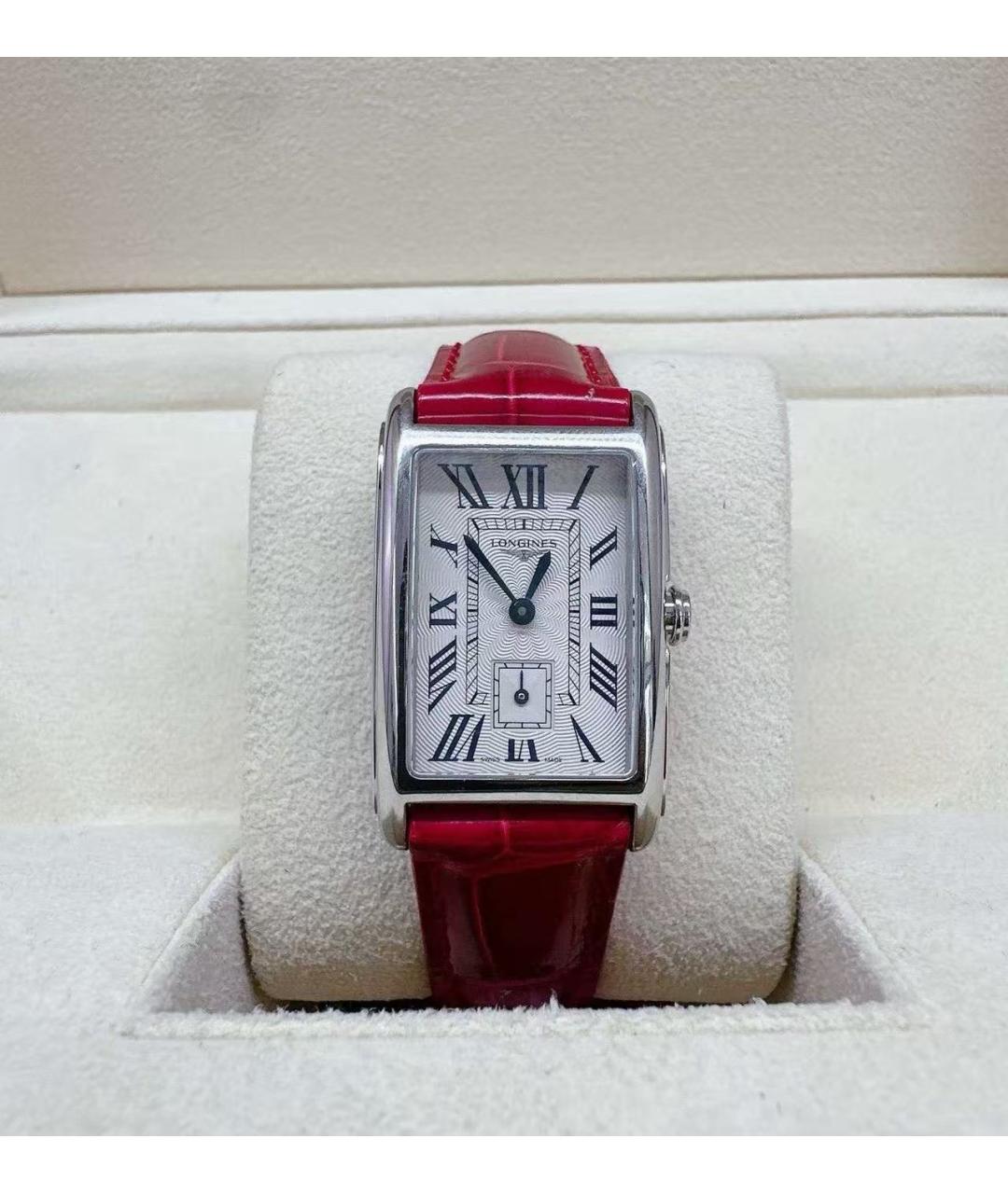 LONGINES Красные часы, фото 4