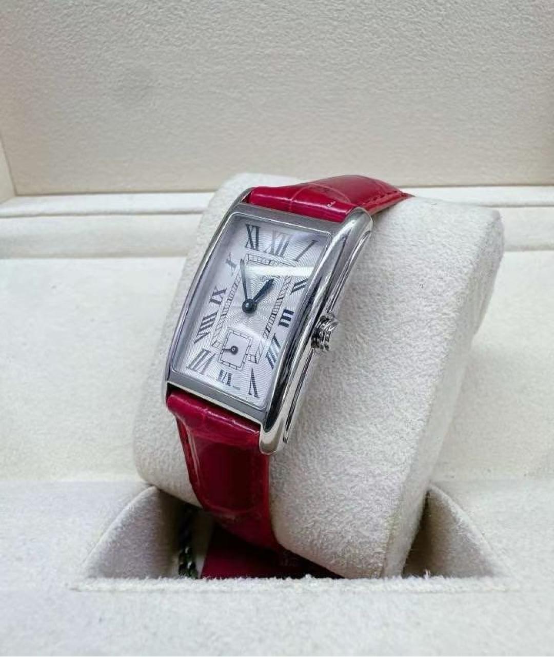 LONGINES Красные часы, фото 3