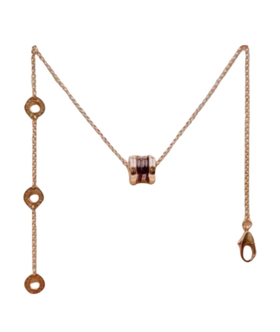 BVLGARI Коричневое колье из розового золота, фото 1