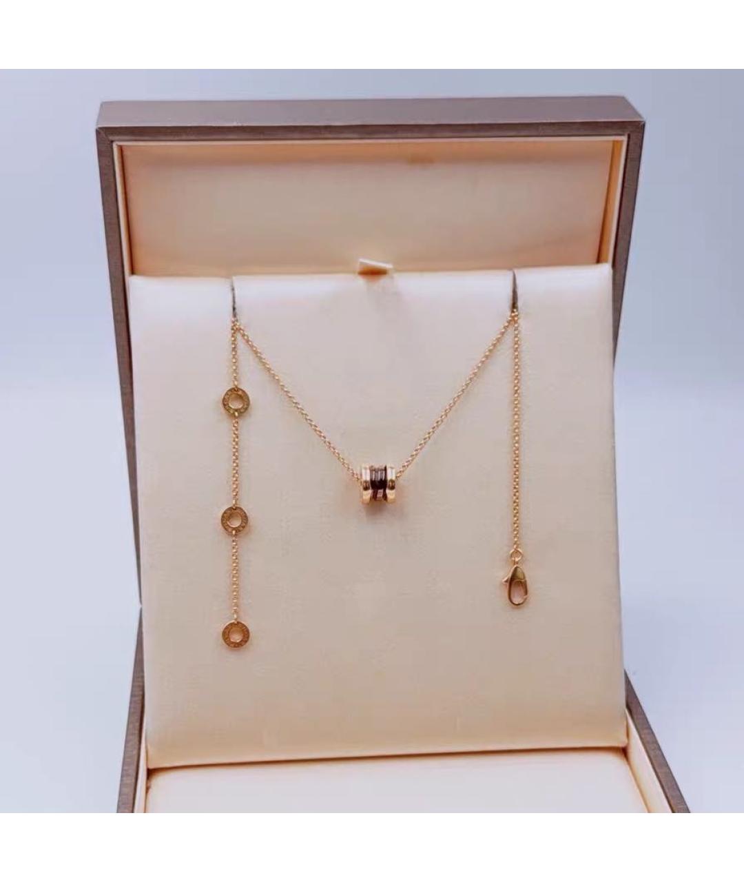 BVLGARI Коричневое колье из розового золота, фото 6