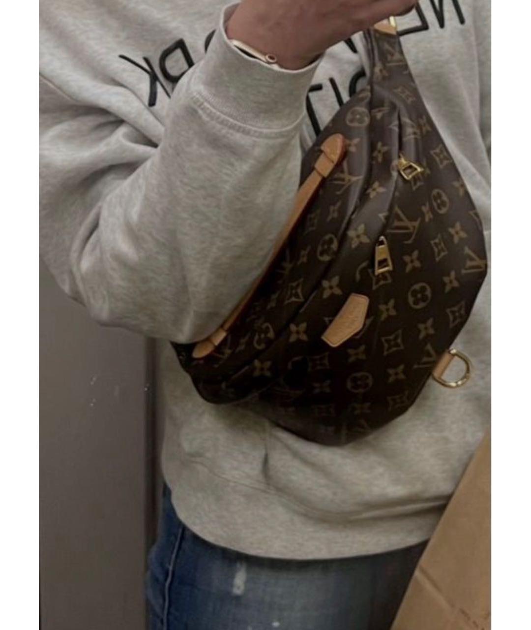 LOUIS VUITTON Коричневая канва сумка через плечо, фото 5