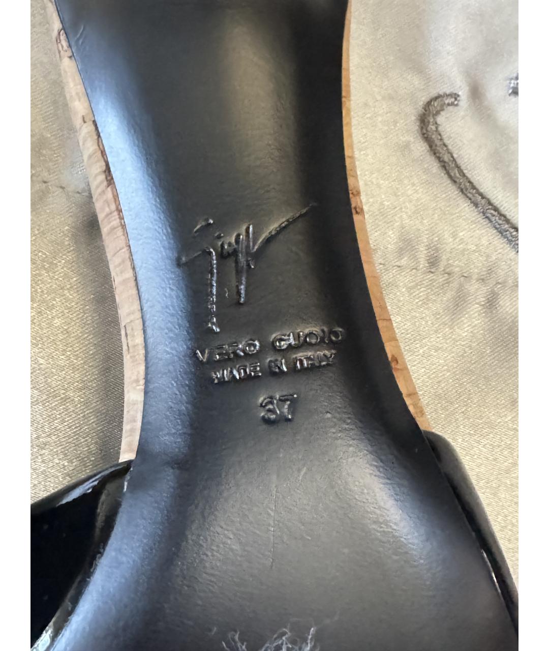 GIUSEPPE ZANOTTI DESIGN Черные мюли из лакированной кожи, фото 5