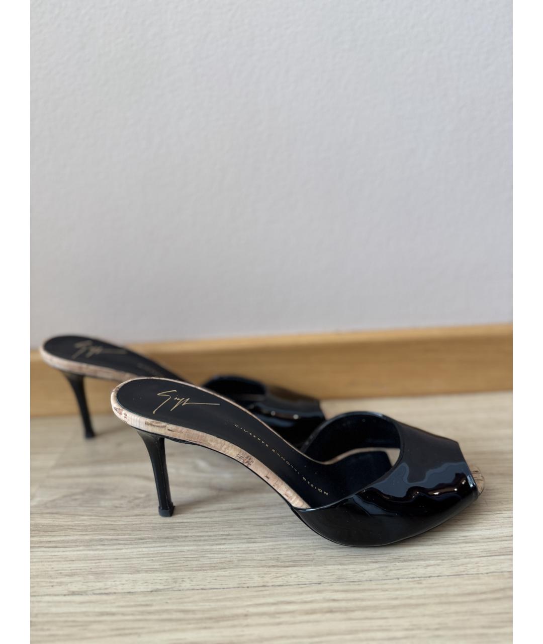 GIUSEPPE ZANOTTI DESIGN Черные мюли из лакированной кожи, фото 6