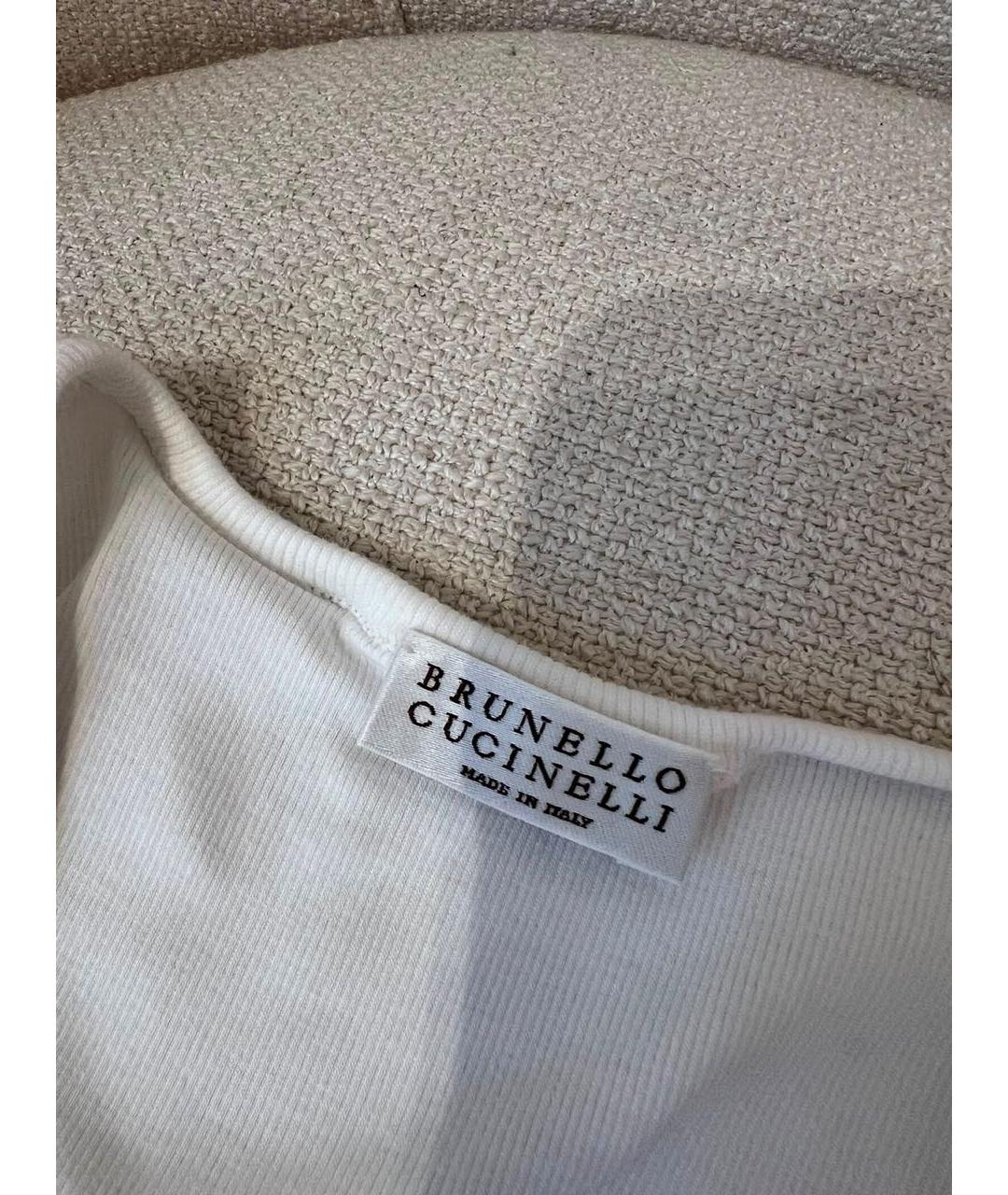 BRUNELLO CUCINELLI Белая майка, фото 5