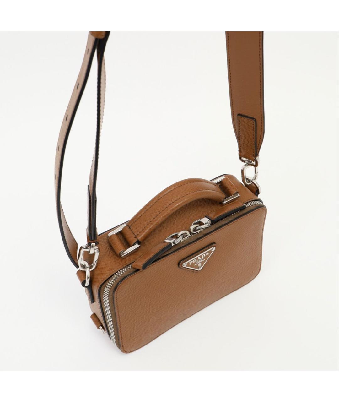 PRADA Коричневая кожаная сумка через плечо, фото 2