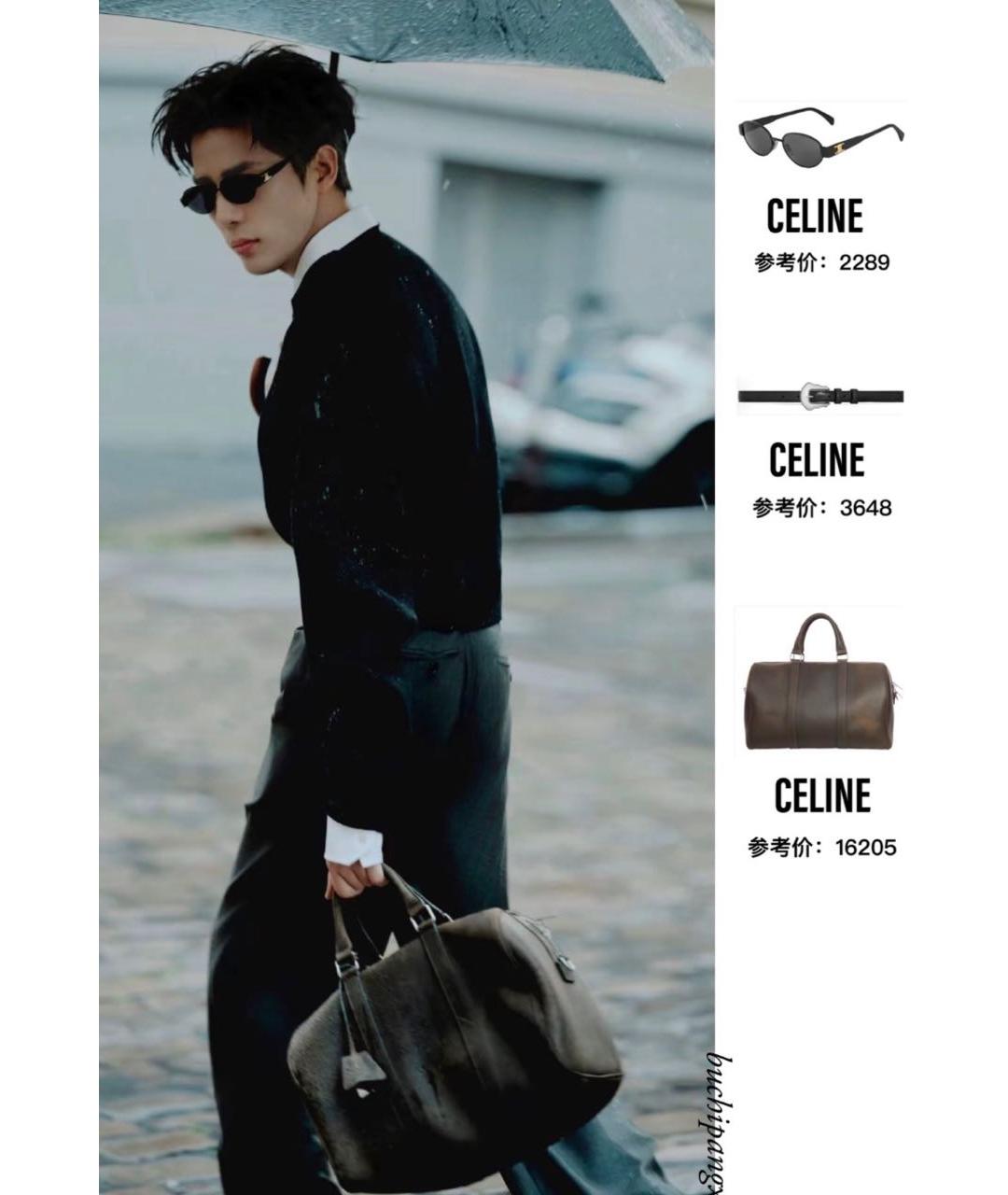 CELINE Черные металлические солнцезащитные очки, фото 5
