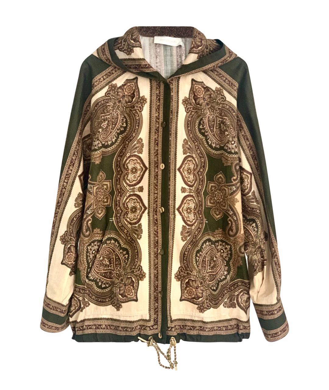 ZIMMERMANN Коричневая хлопковая куртка, фото 1