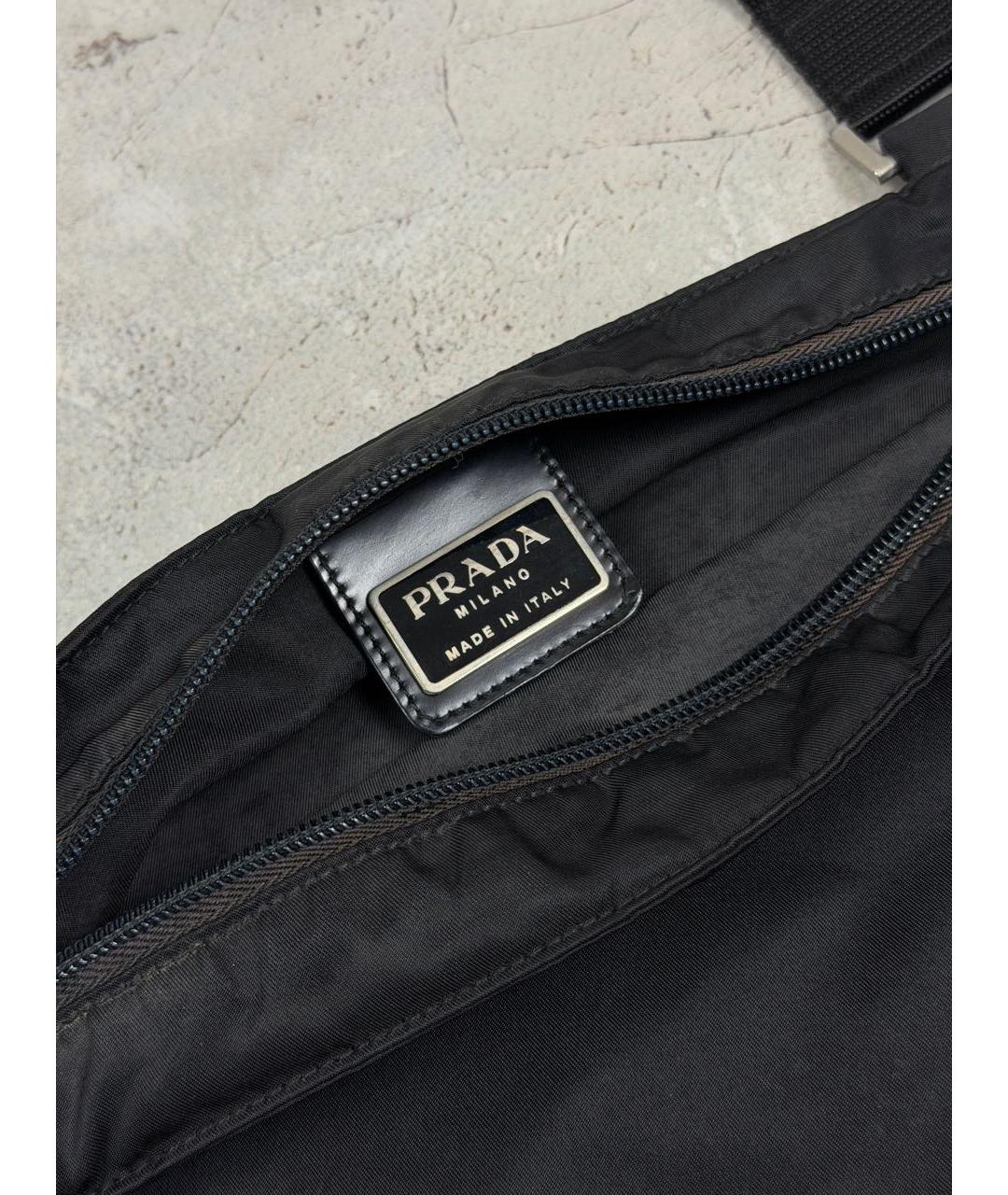 PRADA Черная нейлоновая сумка на плечо, фото 4