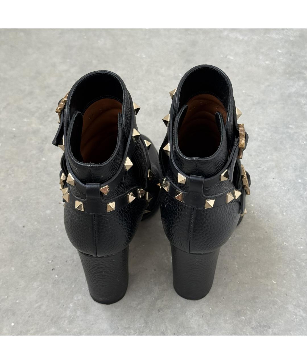 VALENTINO Черные кожаные ботильоны, фото 6