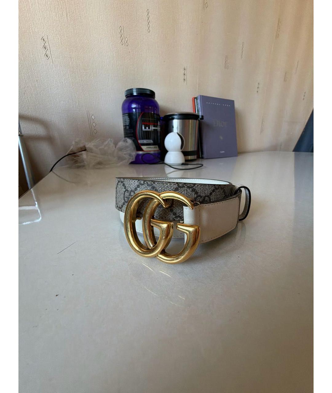 GUCCI Белый кожаный ремень, фото 7
