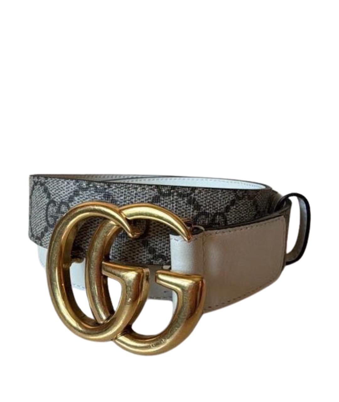 GUCCI Белый кожаный ремень, фото 1