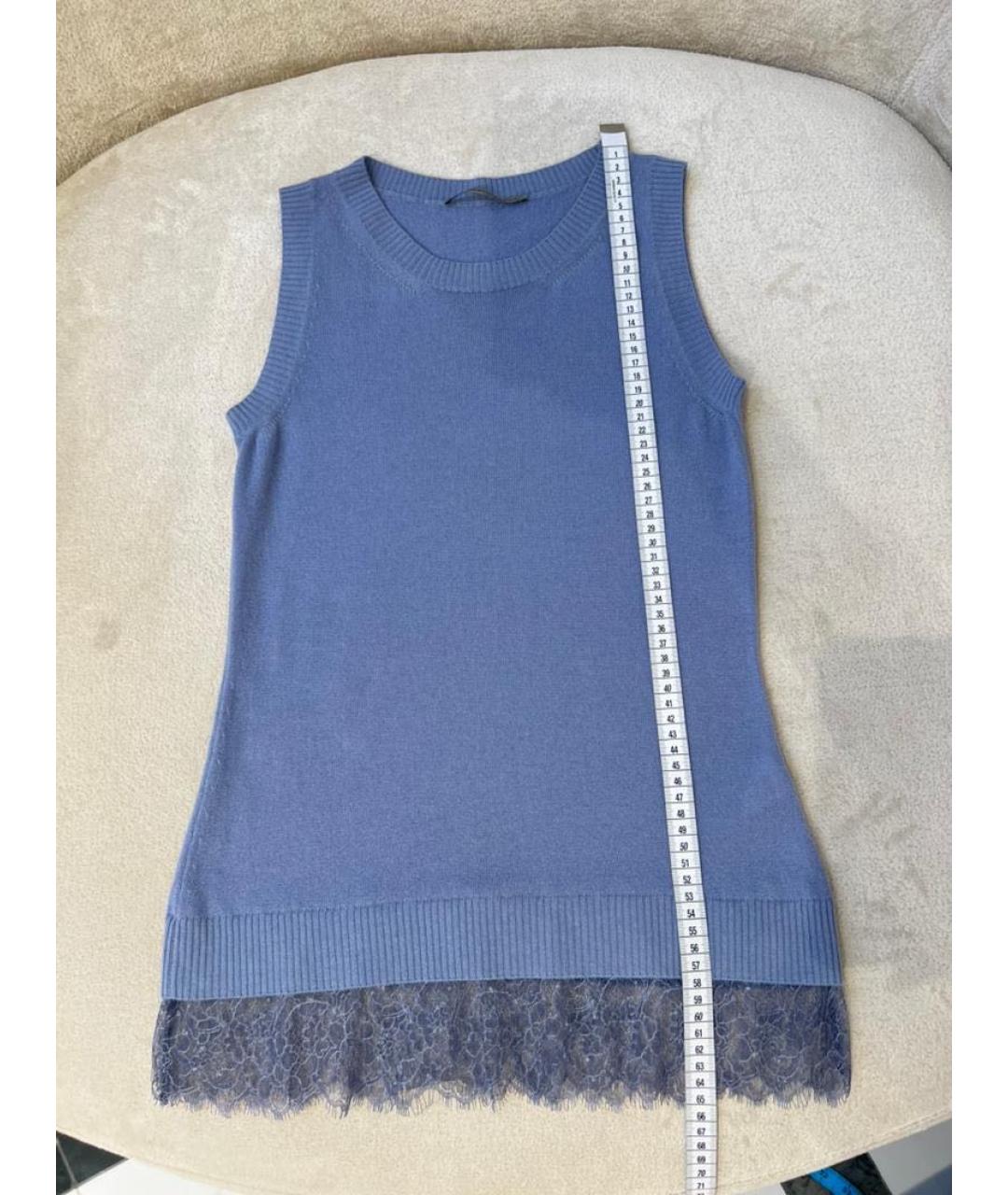 ERMANNO SCERVINO Голубая майка, фото 3
