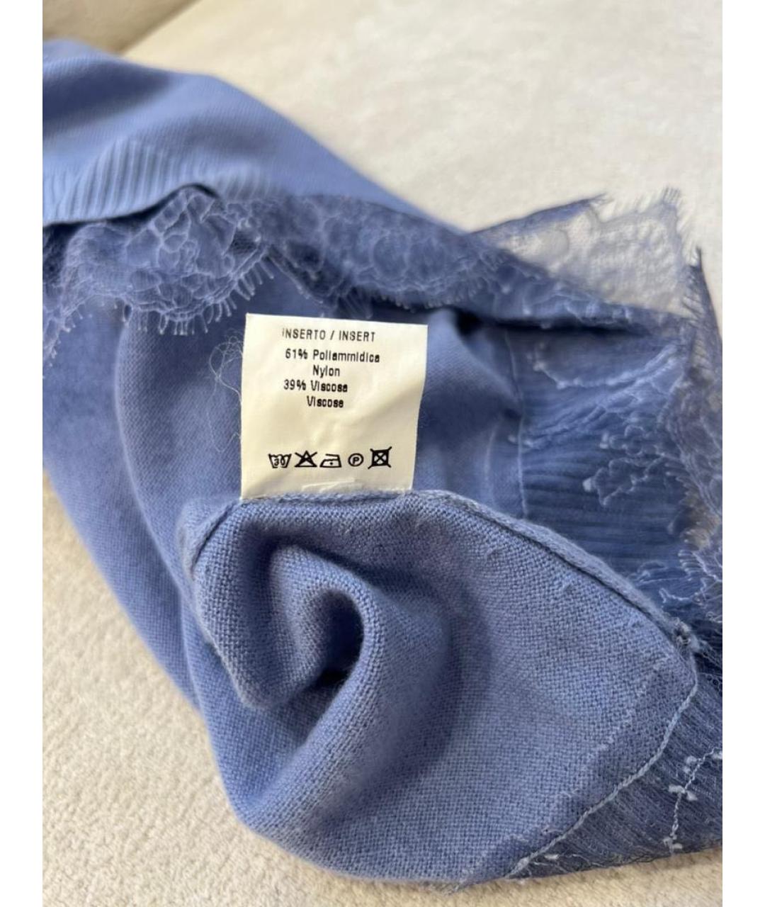 ERMANNO SCERVINO Голубая майка, фото 6