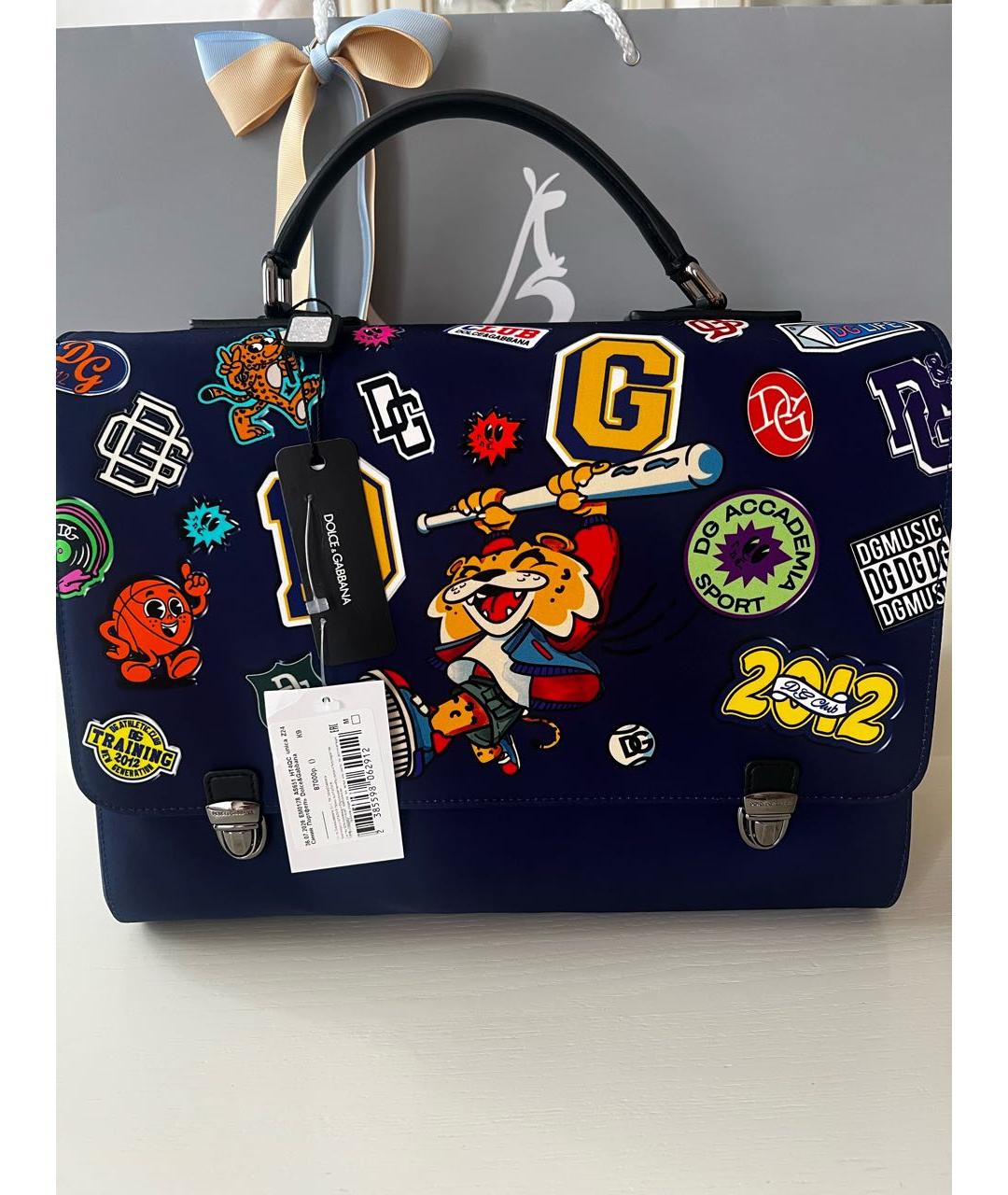 DOLCE & GABBANA KIDS Синий рюкзак, фото 7