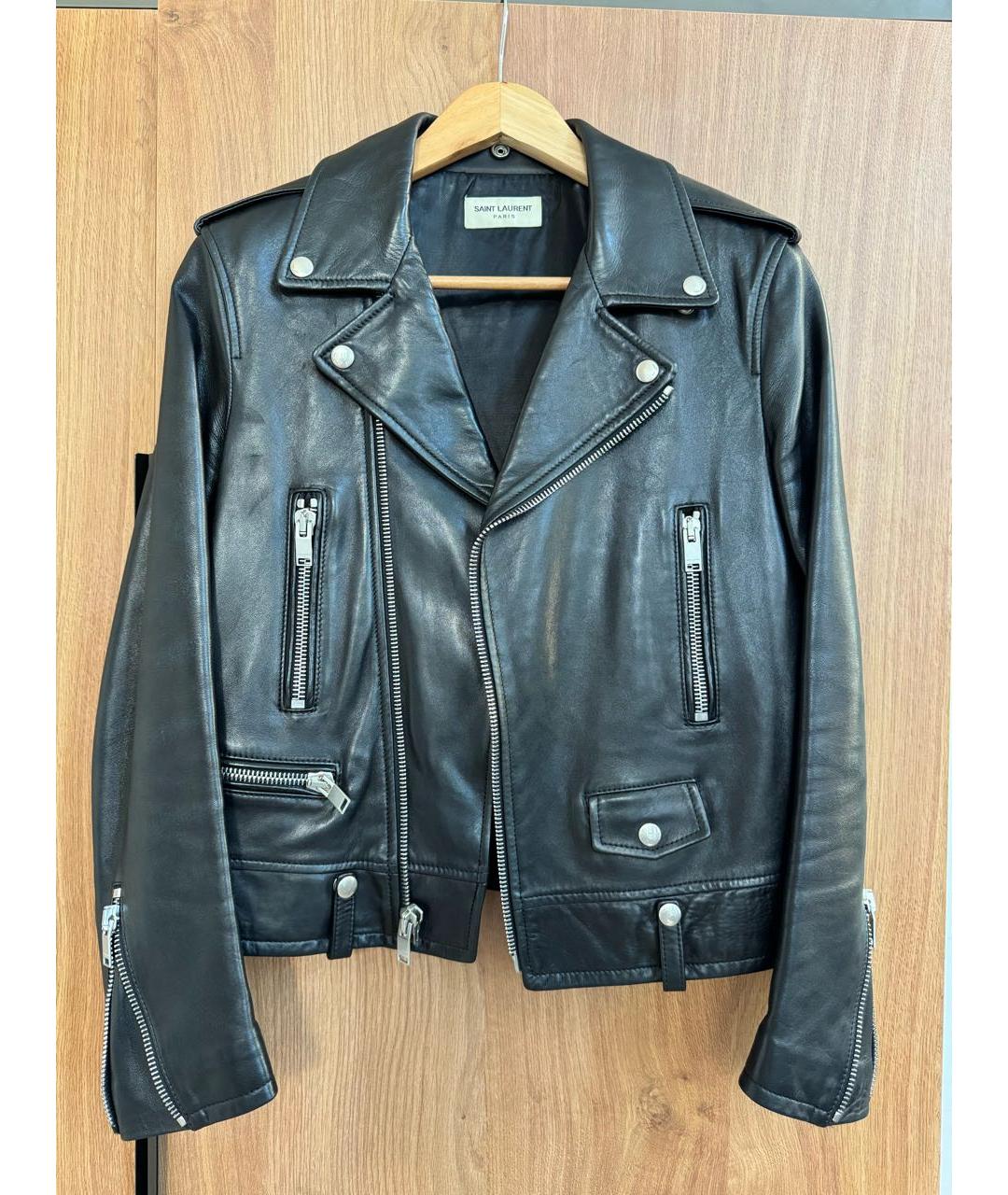 SAINT LAURENT Черная кожаная куртка, фото 5