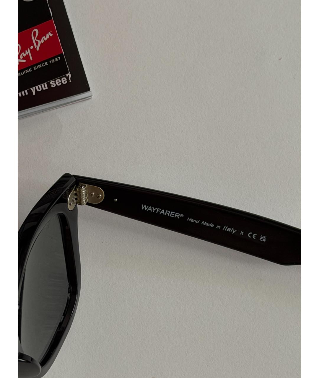 RAY BAN Черные солнцезащитные очки, фото 5