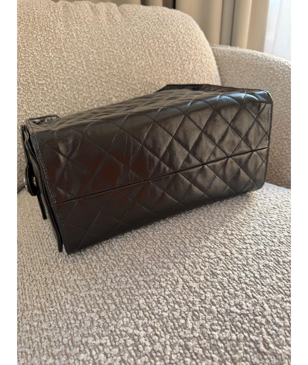 CHANEL Черная кожаная сумка тоут, фото 7