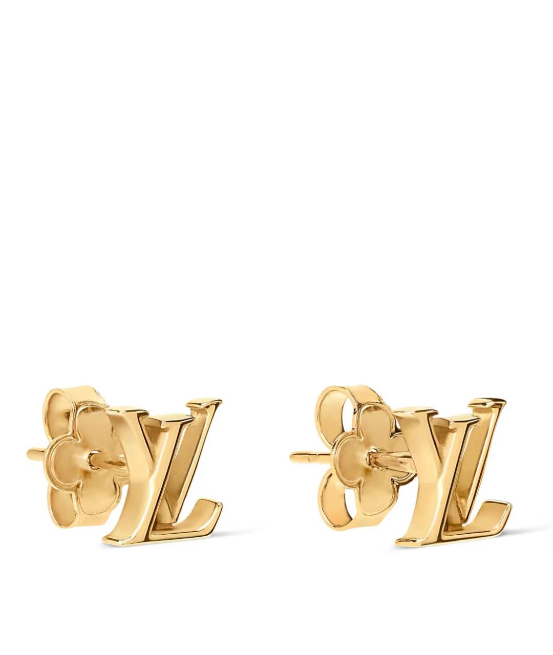 LOUIS VUITTON Золотые металлические серьги, фото 2
