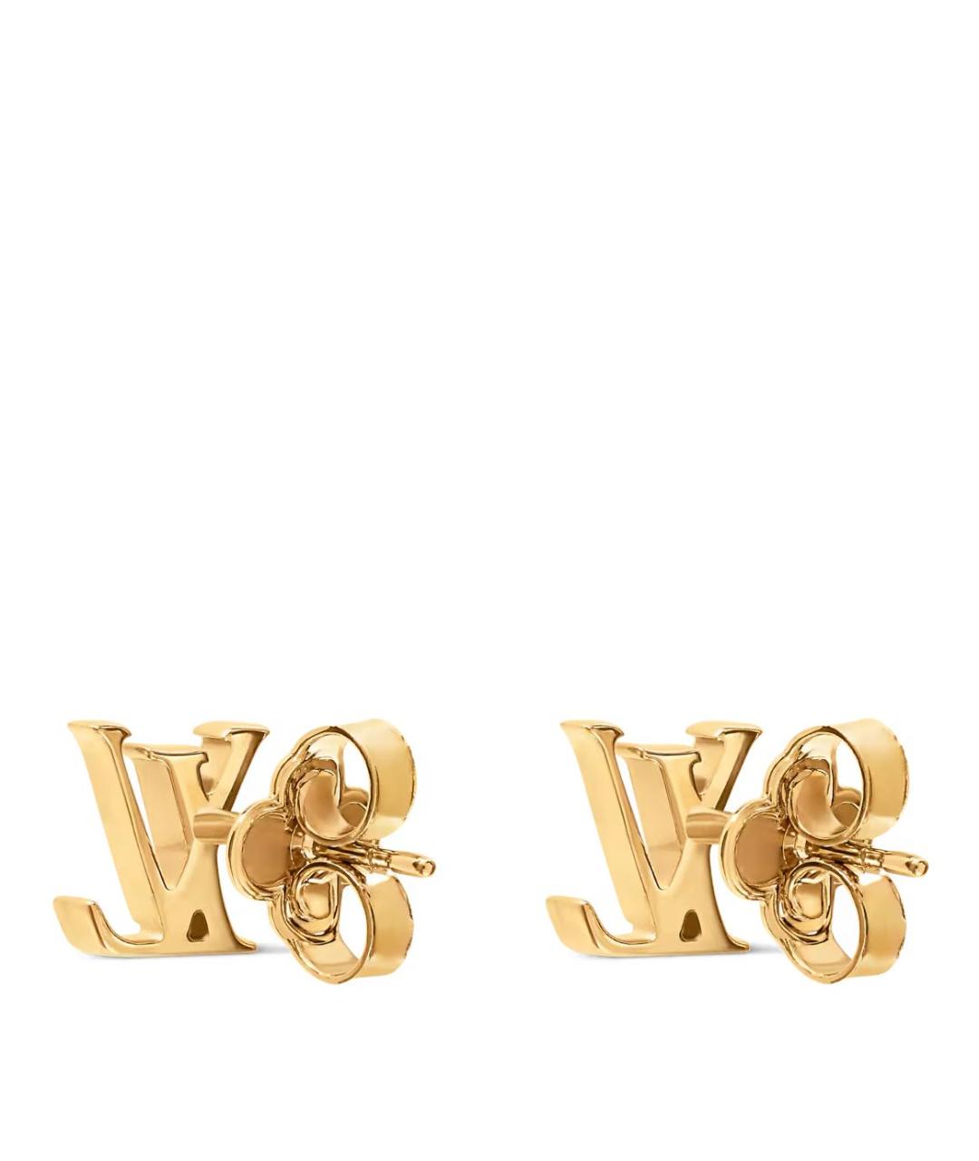LOUIS VUITTON Золотые металлические серьги, фото 3