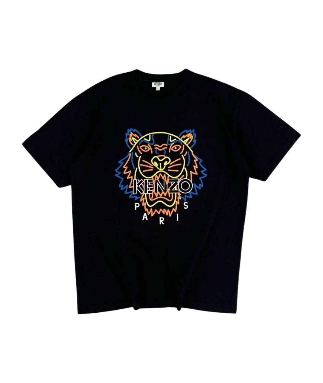 KENZO Черная хлопковая футболка, фото 1