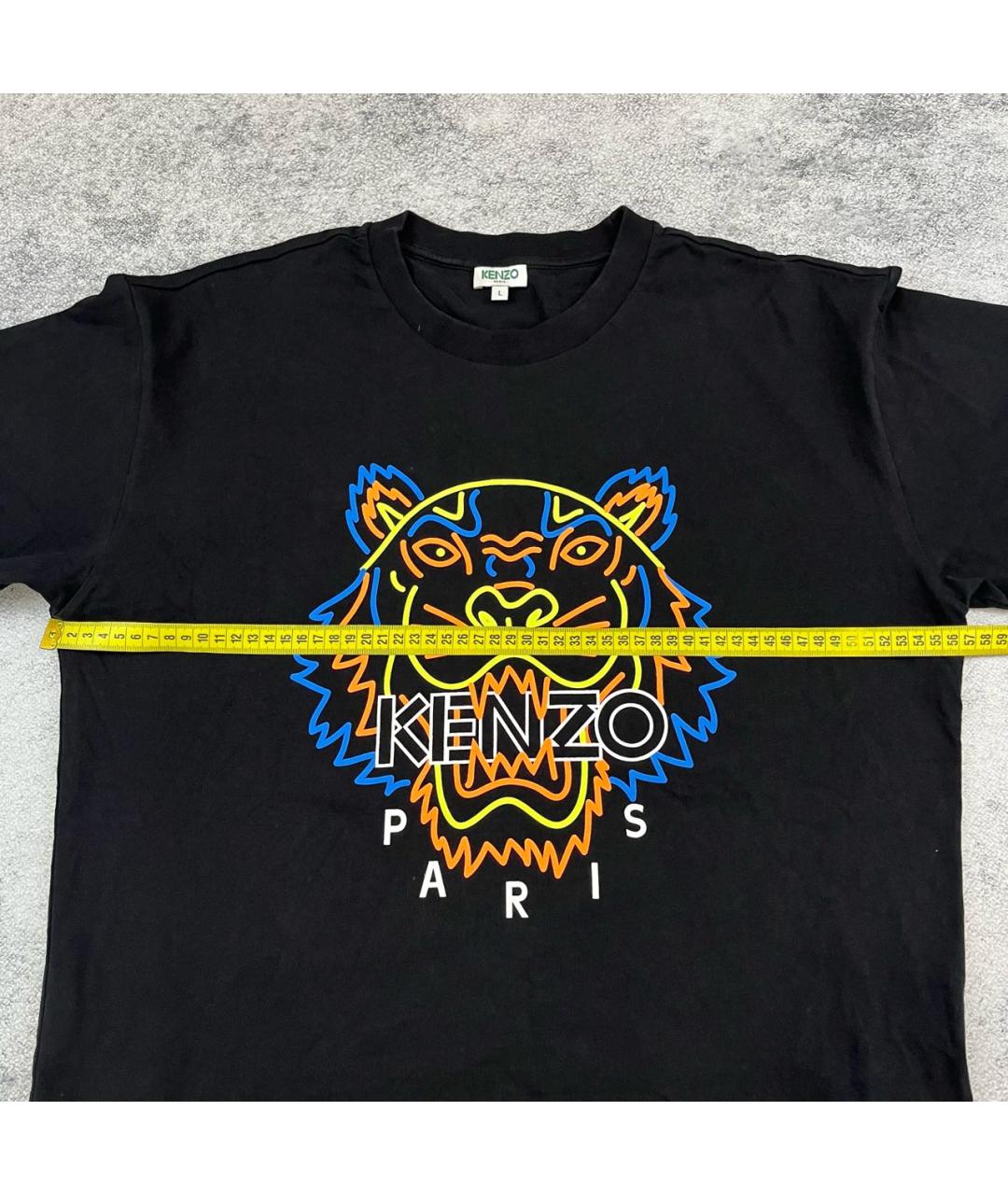 KENZO Черная хлопковая футболка, фото 6