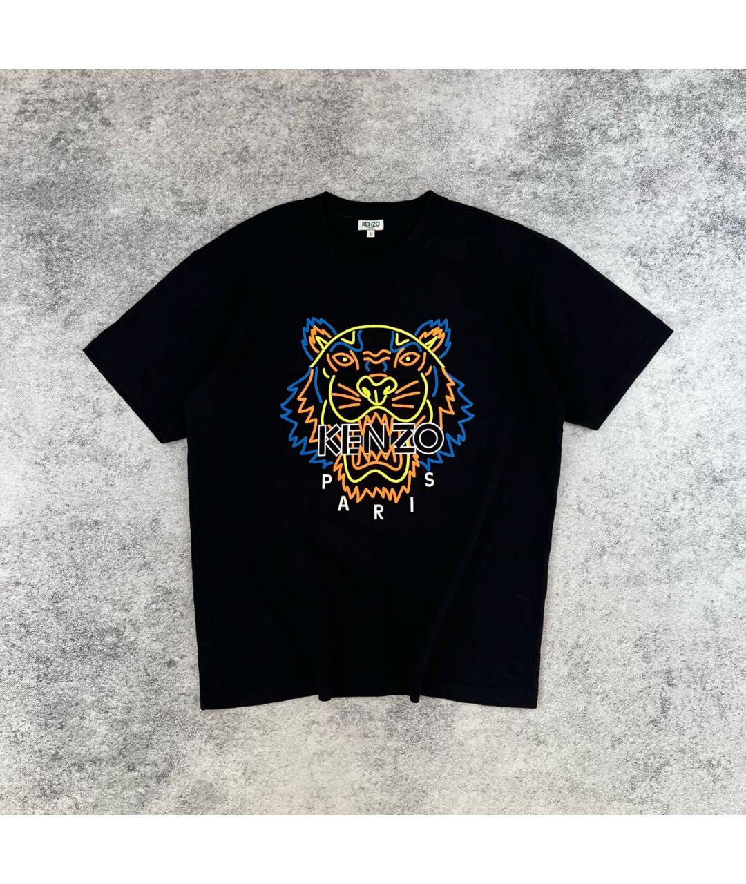 KENZO Черная хлопковая футболка, фото 9