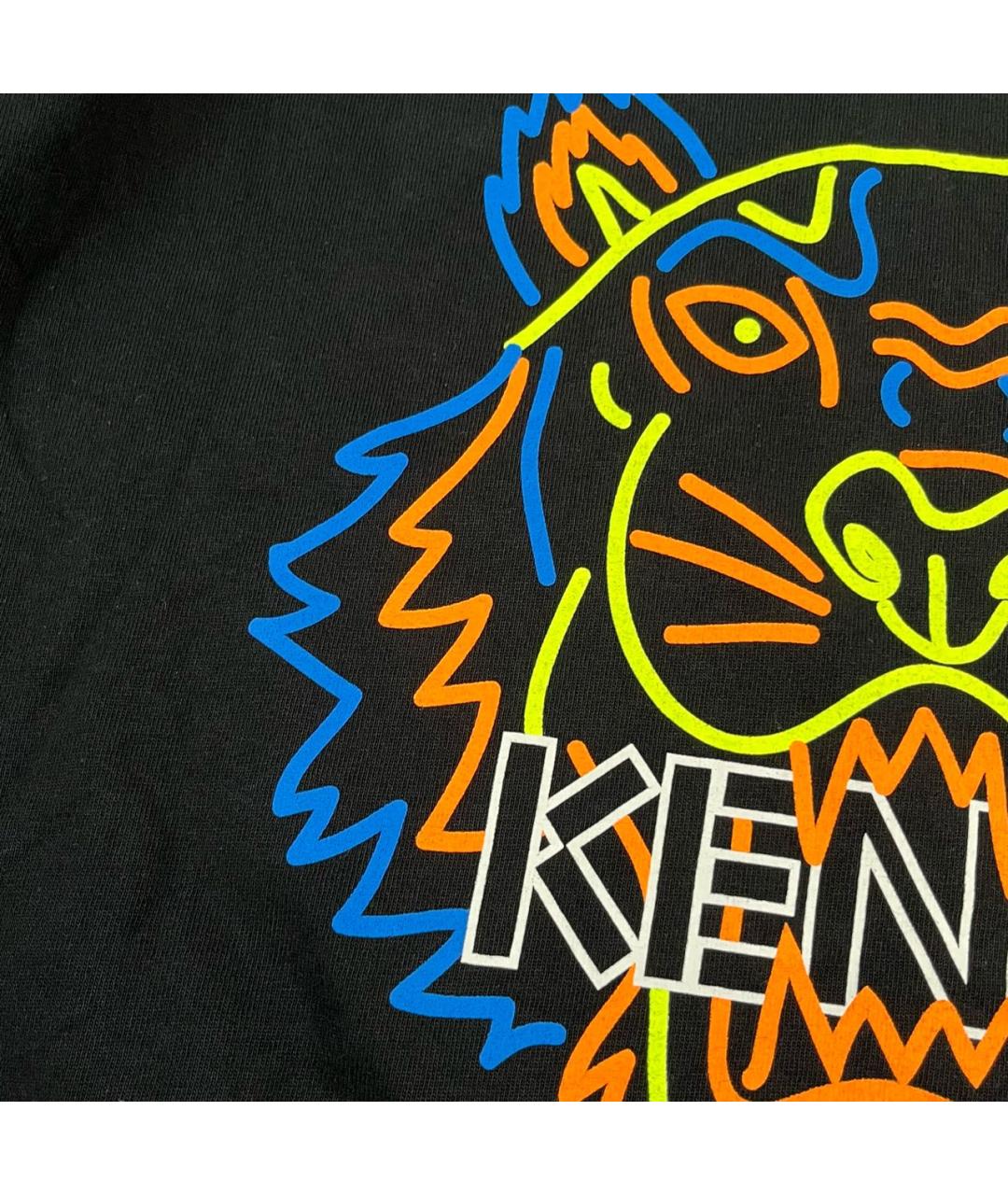 KENZO Черная хлопковая футболка, фото 4