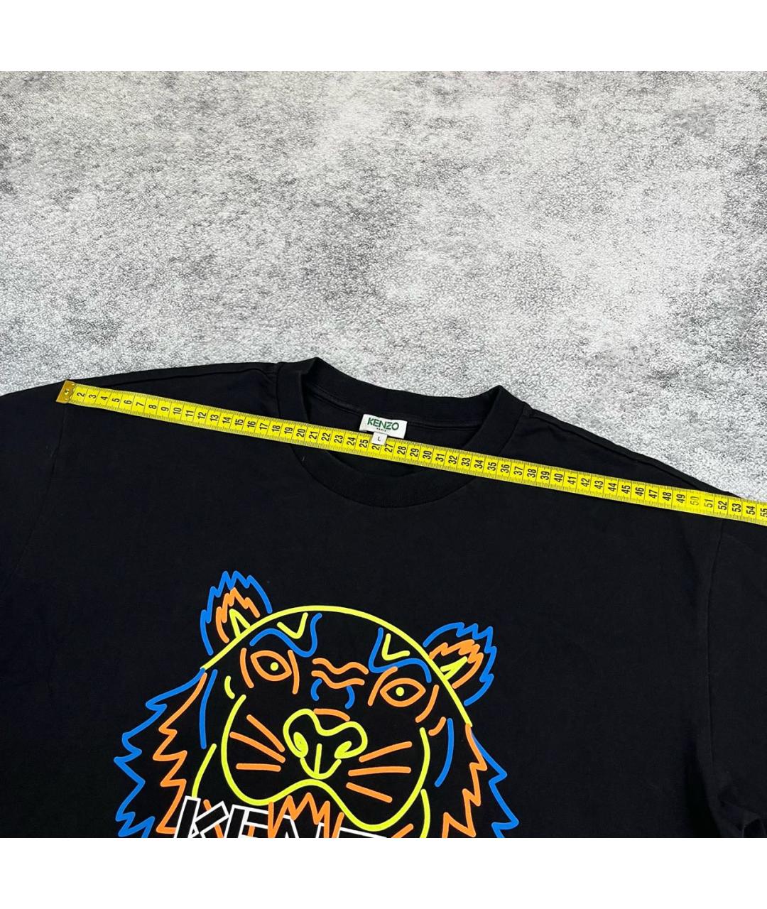 KENZO Черная хлопковая футболка, фото 8