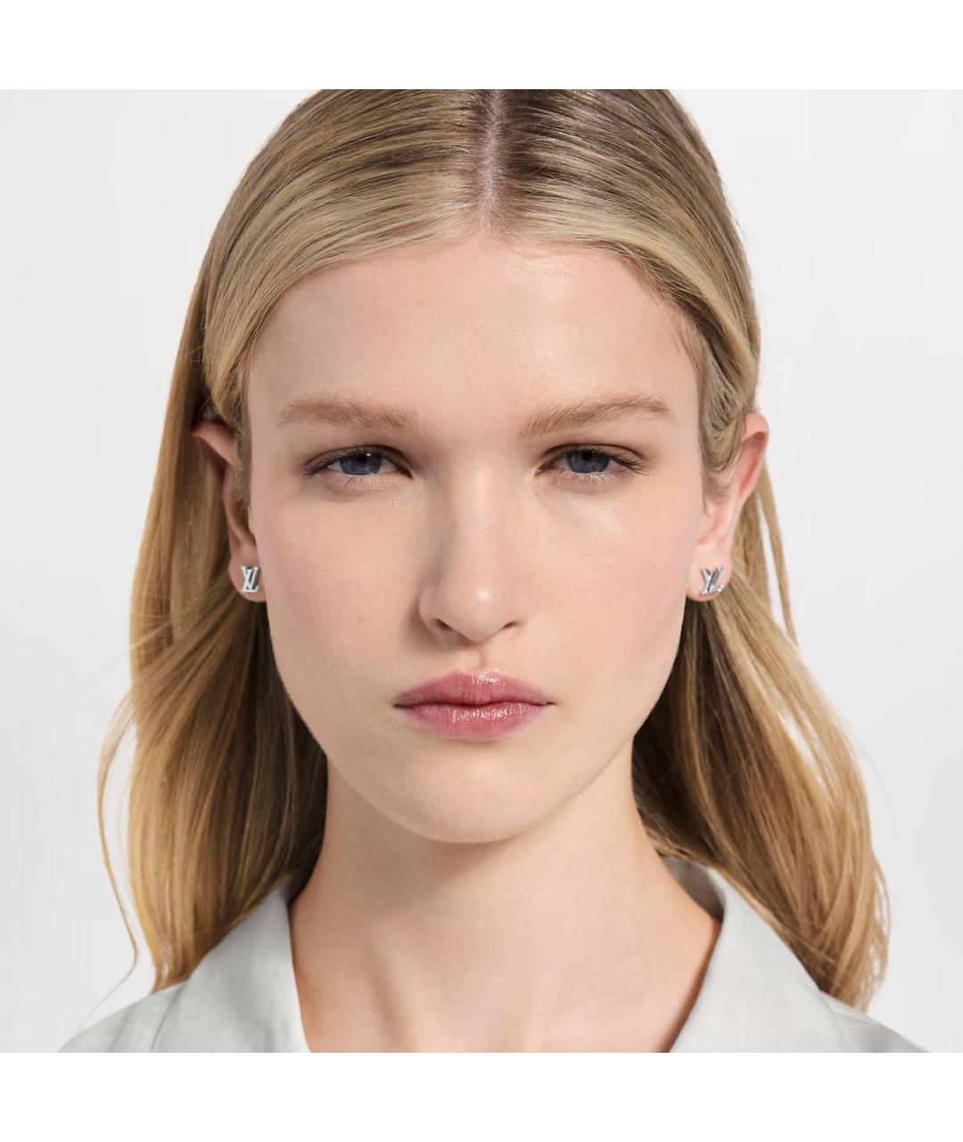 LOUIS VUITTON Серебряные металлические серьги, фото 2