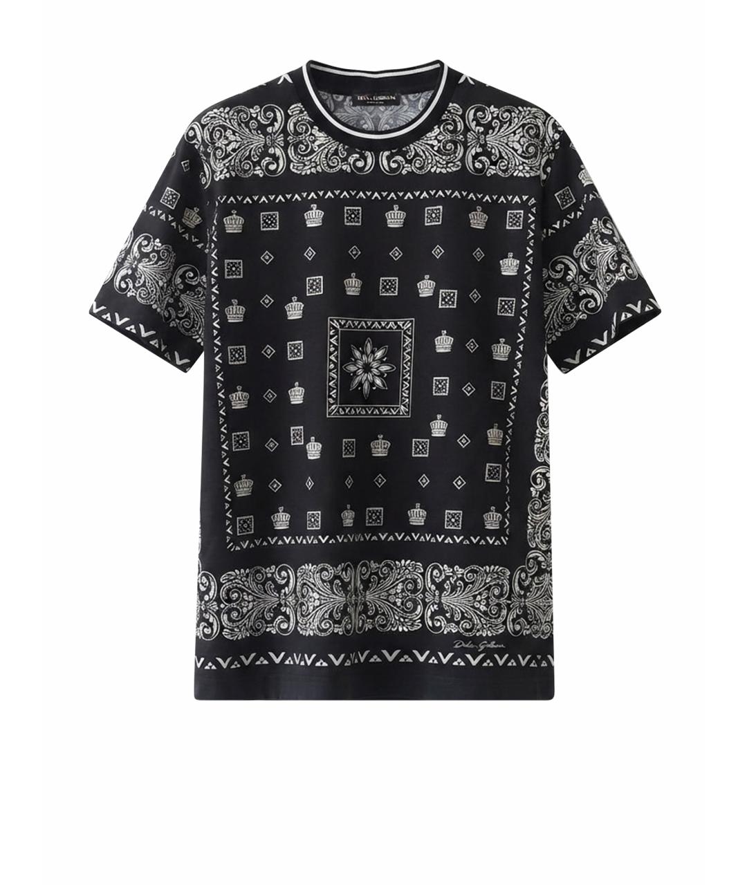 DOLCE&GABBANA Черная хлопковая футболка, фото 1