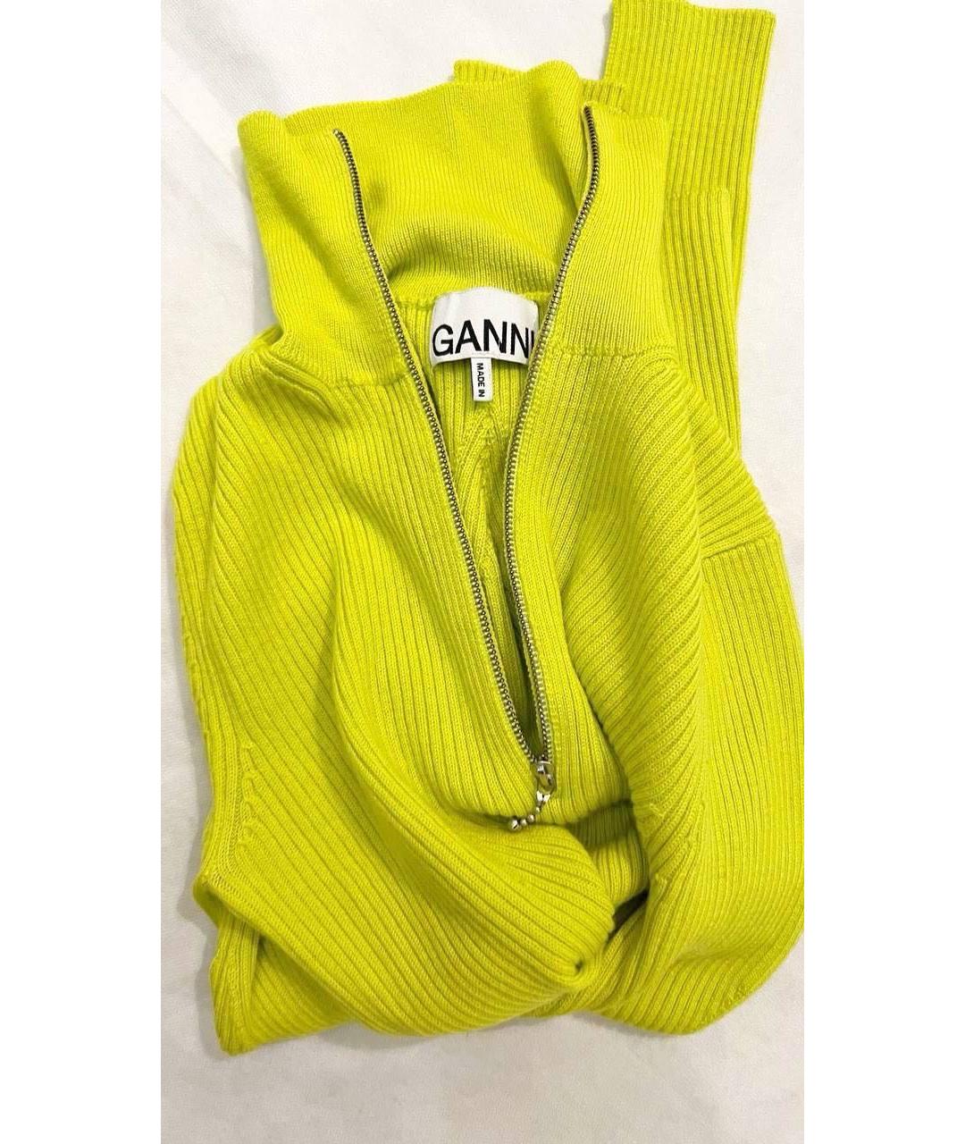 GANNI Салатовый шерстяной джемпер / свитер, фото 2
