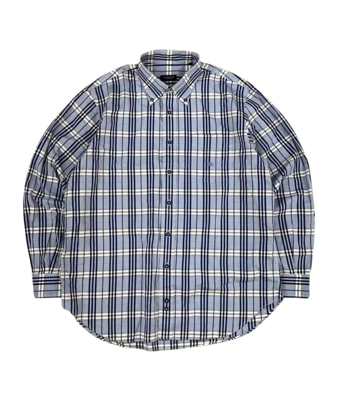 BURBERRY Синяя хлопковая кэжуал рубашка, фото 1