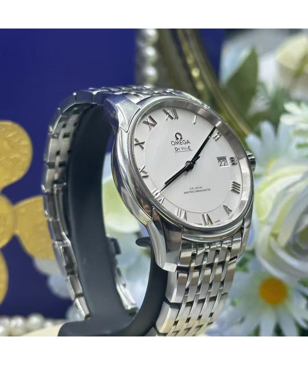 OMEGA Серебряные часы, фото 4