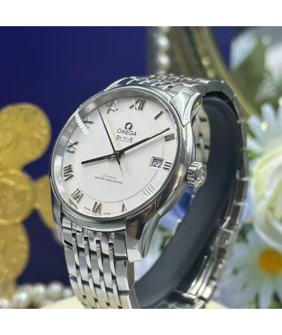 OMEGA Серебряные часы, фото 3