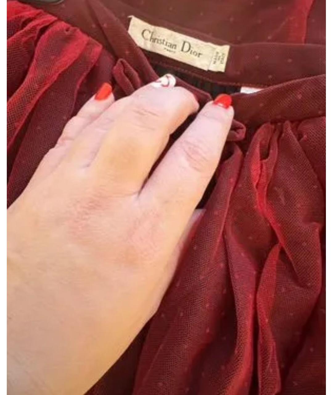 CHRISTIAN DIOR Красная юбка макси, фото 6