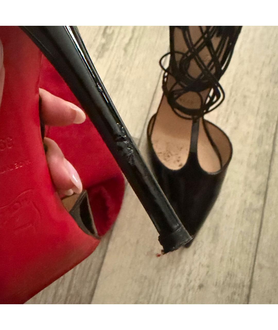 CHRISTIAN LOUBOUTIN Черные туфли из лакированной кожи, фото 7