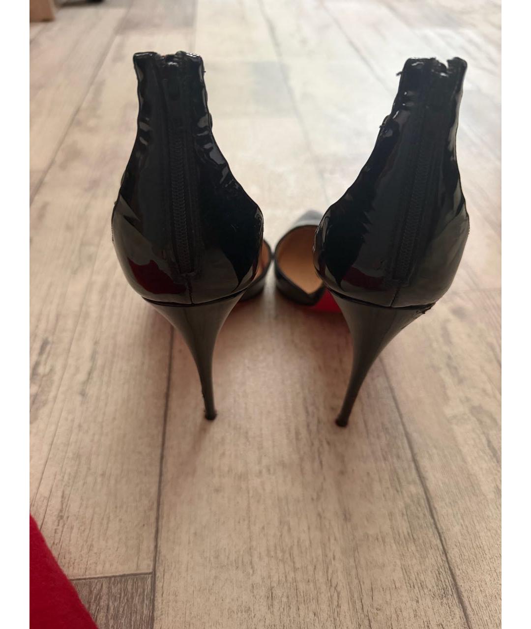 CHRISTIAN LOUBOUTIN Черные туфли из лакированной кожи, фото 4