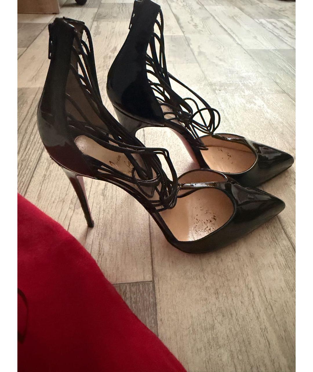 CHRISTIAN LOUBOUTIN Черные туфли из лакированной кожи, фото 8