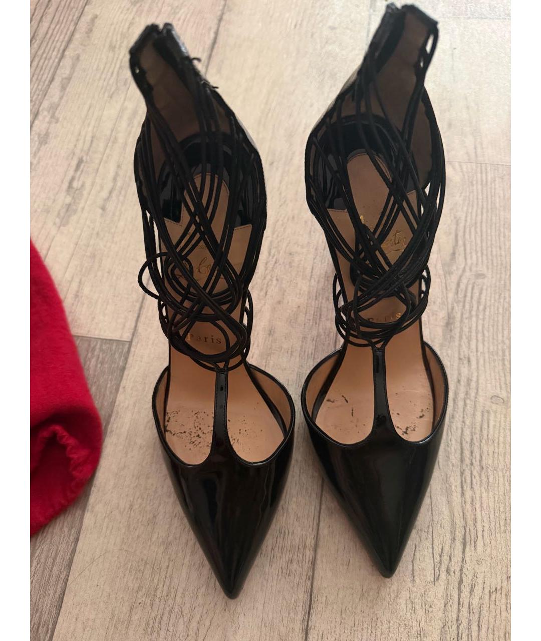 CHRISTIAN LOUBOUTIN Черные туфли из лакированной кожи, фото 2