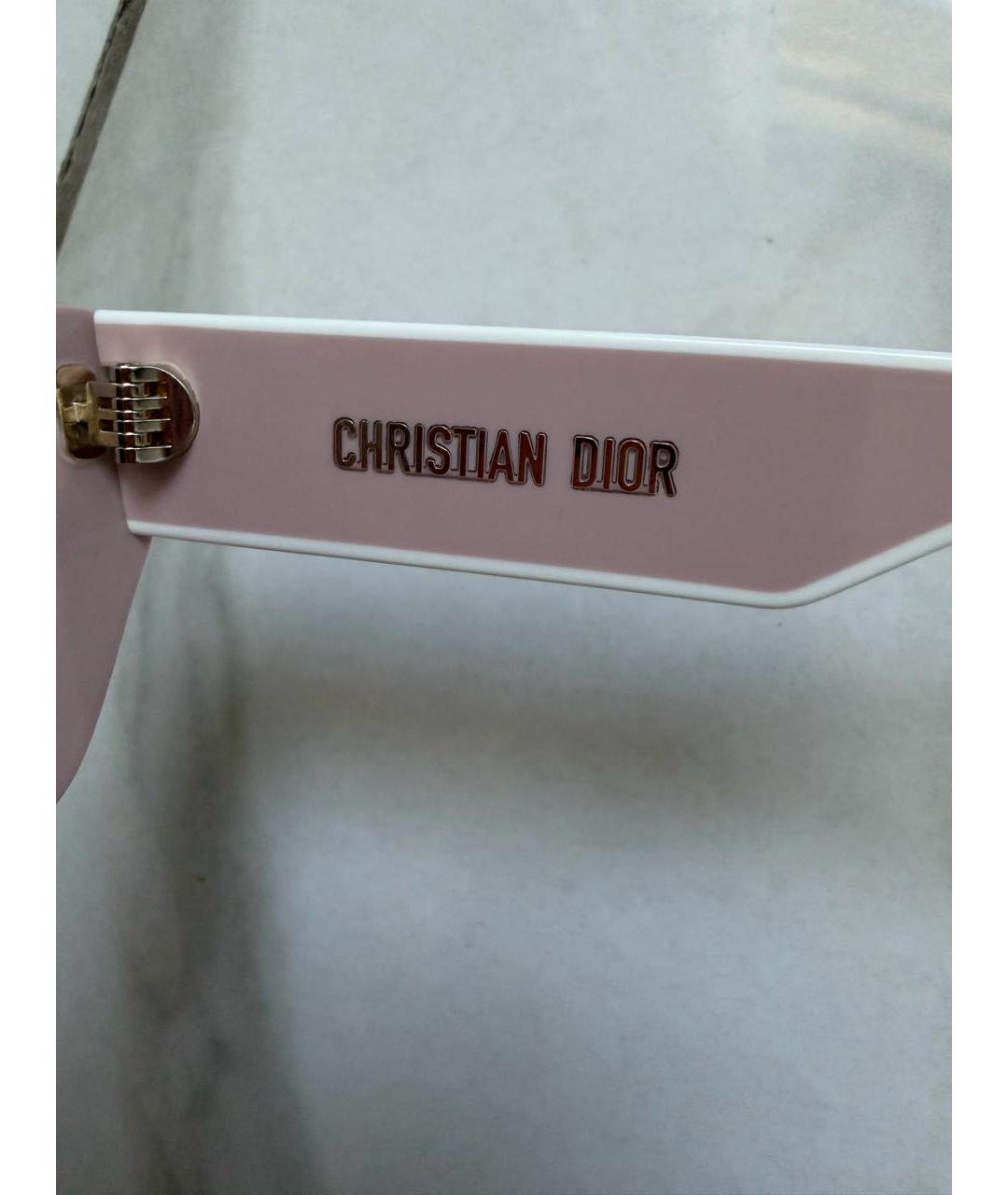 CHRISTIAN DIOR Бежевые пластиковые солнцезащитные очки, фото 5
