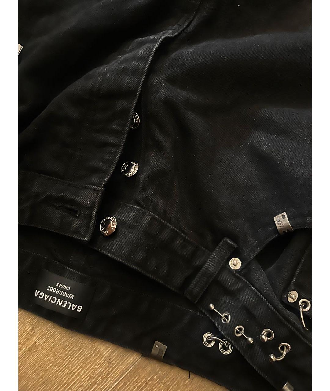 BALENCIAGA Черные хлопковые прямые джинсы, фото 3