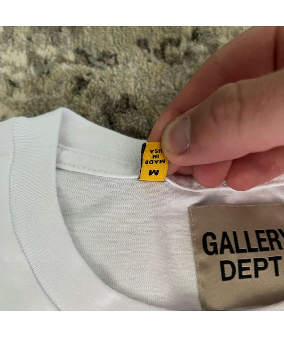 Gallery Dept Белая хлопковая футболка, фото 6